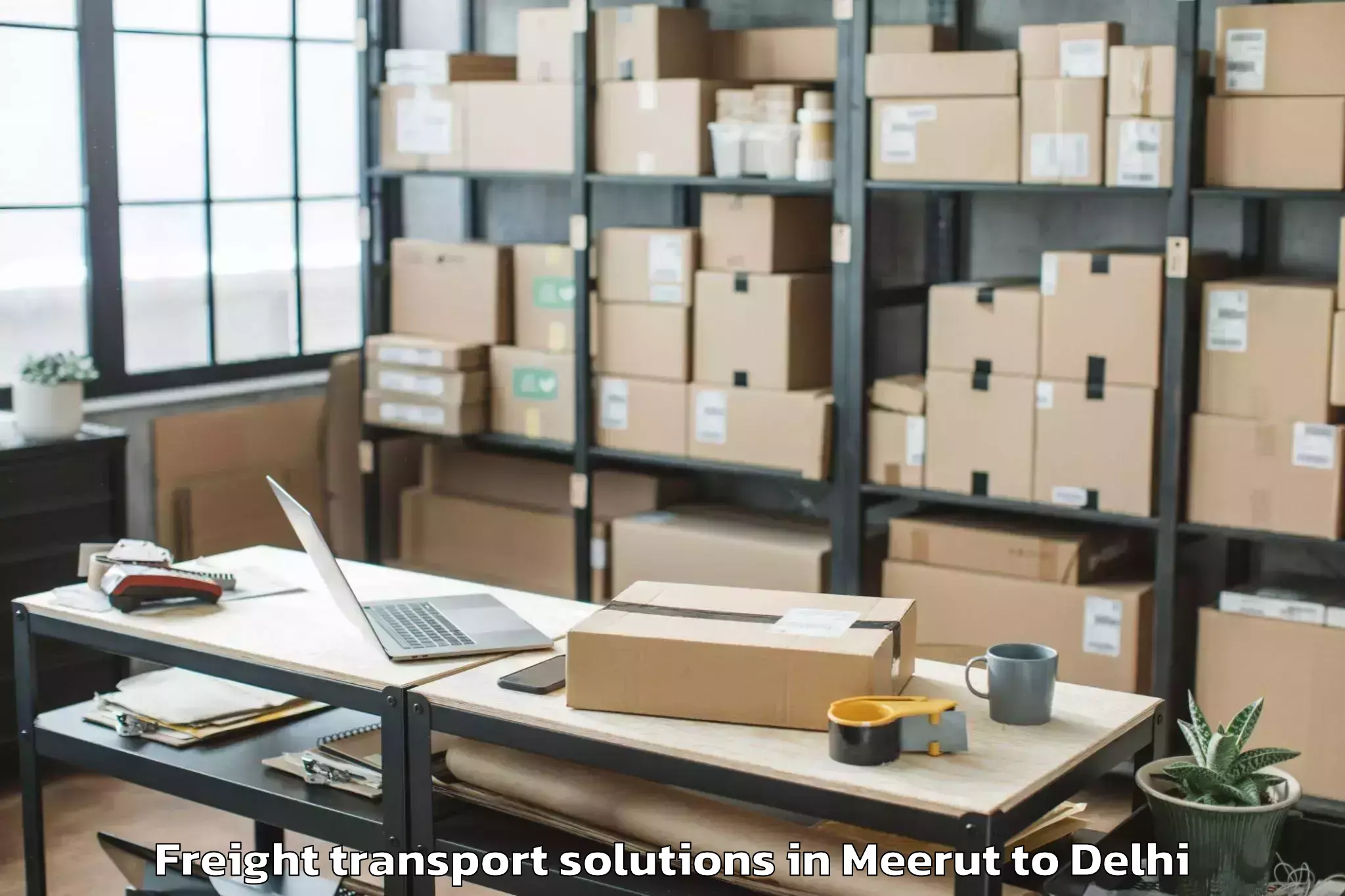 Top Meerut to Sansad Marg Freight Transport Solutions Available